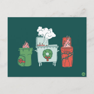 Pastel Dumpster Fire Holiday Postcard