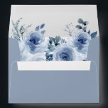Pastel Dusty Blue Floral with Return Address 5x7 Envelope<br><div class="desc">Create your own Envelope with this "Pastel Dusty Blue Floral Themed Envelope template". You can customize it with your return address on the back flap. This envelope design is perfect to match your wedding invitations. For further customization, please click the "customize further" link and use our design tool to modify...</div>