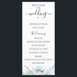 Pastel Dusty Blue Watercolor Floral Wedding Program<br><div class="desc">Dusty blue watercolor flowers and foliage,  wedding program. Program features cute calligraphy "wedding" accent with multiple lines for custom text lists for ceremony order of events,  wedding party and thank you note.</div>