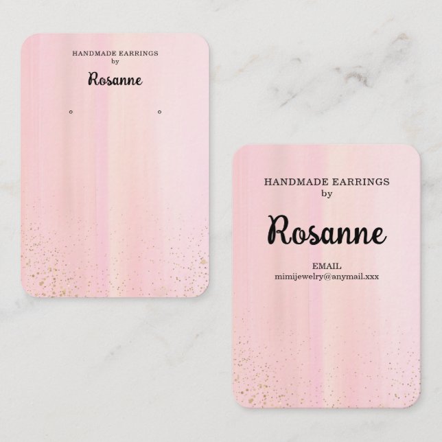Pastel Earring Display  Business Card (Front/Back)