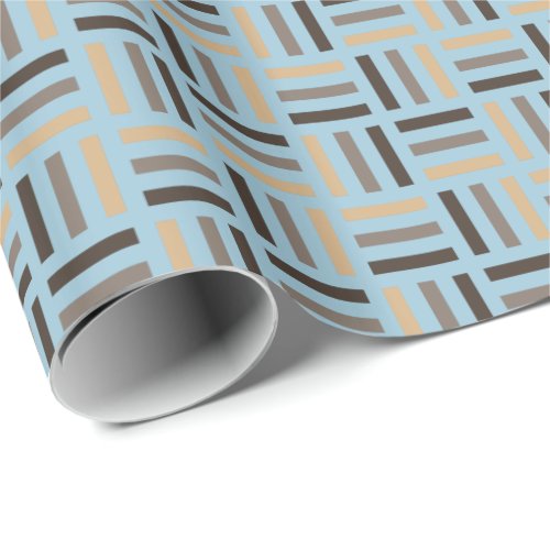 Pastel Earth Tones Modern Geometric Pattern Wrapping Paper