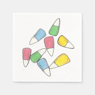 Pastel Easter Basket Candy Corn Candycorn Candies Paper Napkins