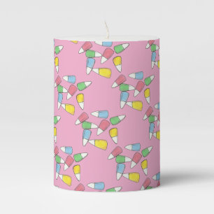 Pastel Easter Basket Candy Corn Candycorn Candies Pillar Candle