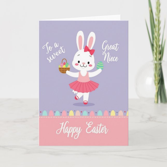 Pastel Easter Bunny Texture Card (Front)