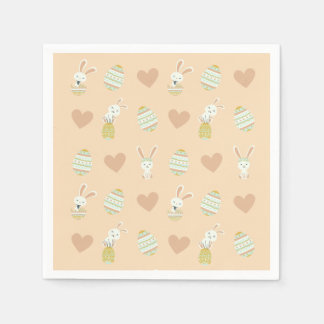 Pastel Easter Delight: Bunny & Egg Pattern Napkins