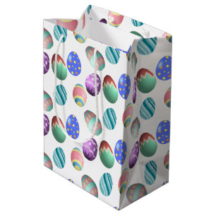 Pastel Easter Egg Colorful Decorated Easter Eggs Medium Gift Bag
