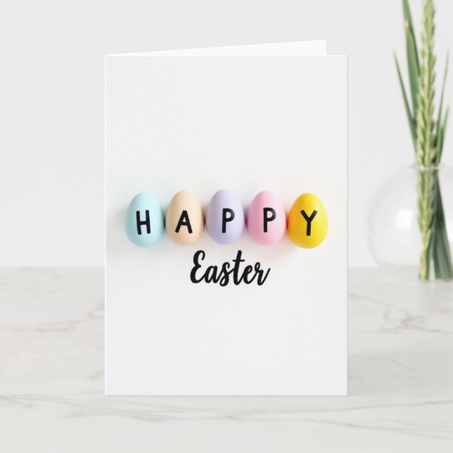 Pastel Easter Egg Pattern Card (Front)