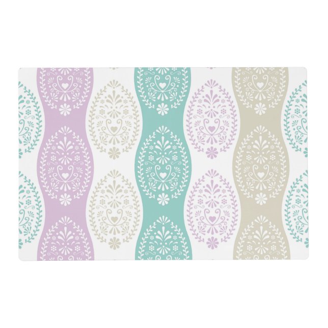 Pastel Easter Egg Pattern – Spring Holiday Design Placemat (Front)