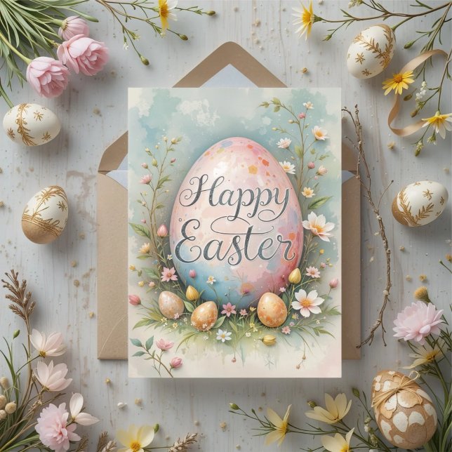Pastel Easter Eggs Blessings  Card (Creator Uploaded)