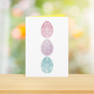 Pastel Easter Eggs Easter Holiday Card