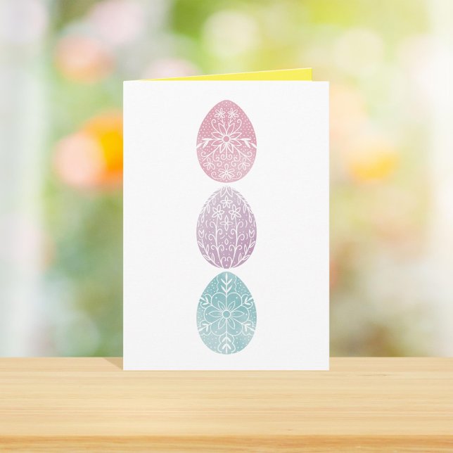 Pastel Easter Eggs Easter Holiday Card (Creator Uploaded)