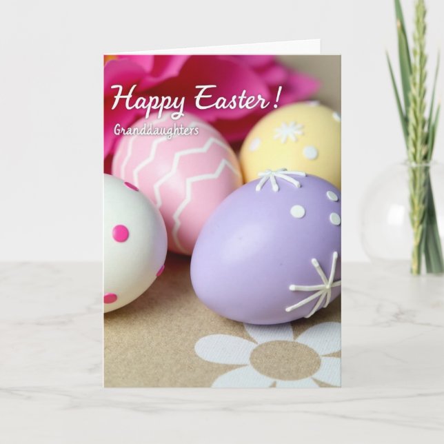 Pastel Easter Eggs Matte Texture Card (Front)