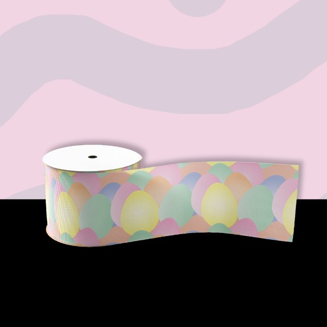 Pastel Easter eggs ribbon (Pretty pastel Easter egg pattern ribbon .)