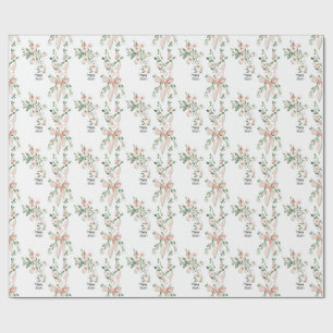 Pastel Easter Floral Pattern Wrapping Paper
