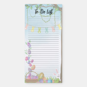 Pastel Easter Landscape Magnetic Notepad