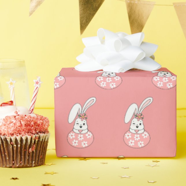 Pastel Easter Wrapping Paper - Personalized (Birthday Party)
