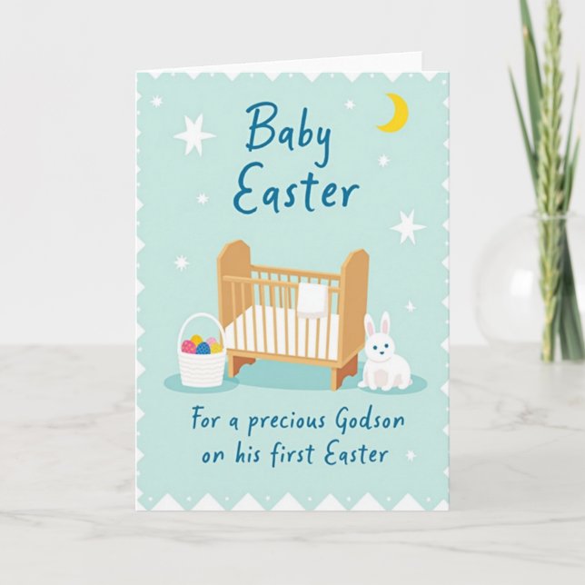 Pastel Egg Pattern Baby Card (Front)