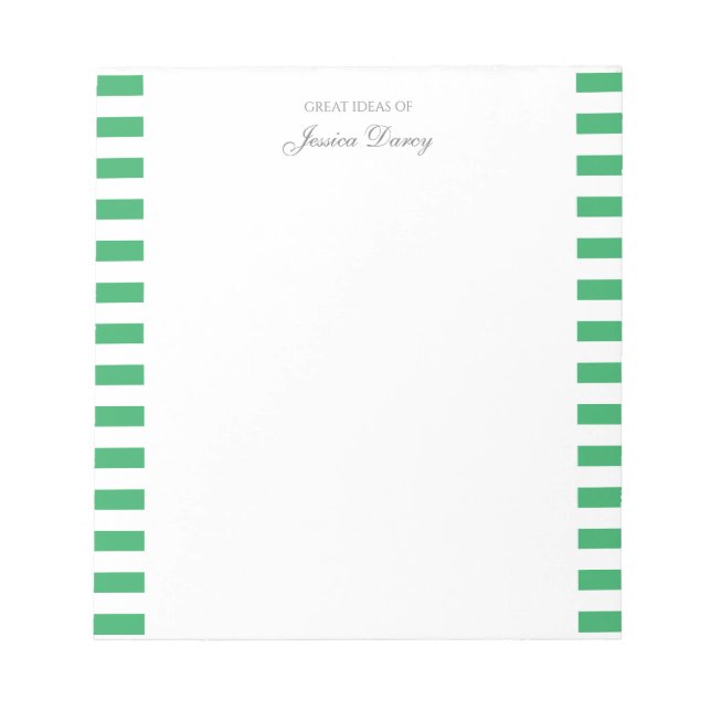 Pastel Elegant Classic Script Great Ideas Feminine Notepad (Front)
