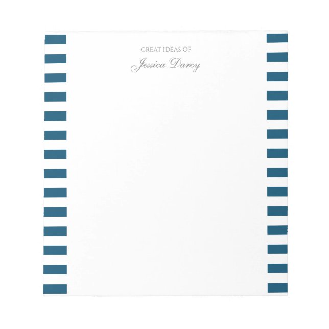 Pastel Elegant Classic Script Great Ideas Homme Notepad (Front)