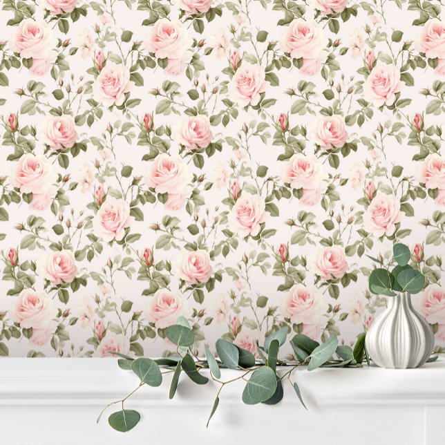 Pastel Elegant Pink Roses Floral Wallpaper (Creator Uploaded)