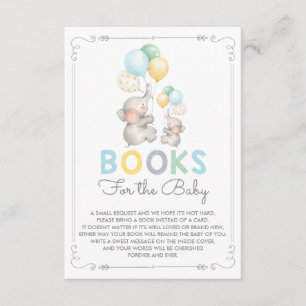 Pastel Elephant Bring a Book Card Modern Jungle