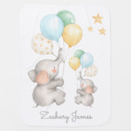 Pastel Elephant Modern Nursery Baby Blanket at Zazzle