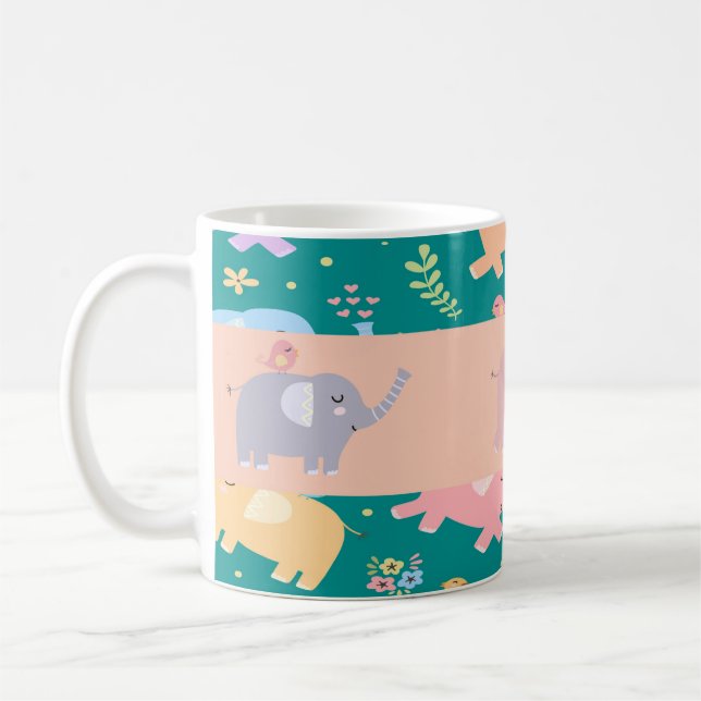 Pastel Elephant Mug (Left)
