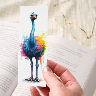 Pastel Emu Bookmark Soft Whimsical Bird Art