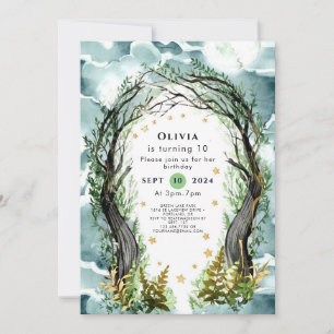 Pastel Enchantment Woodland Birthday Invitation