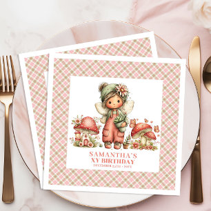 Pastel Fairy Garden Blush Birthday Celebration Nap Paper Dinner Napkins