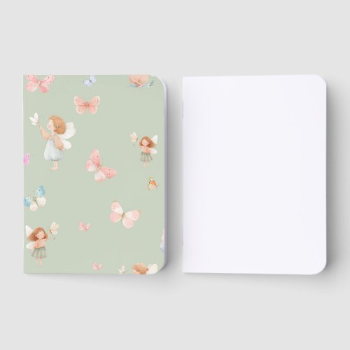 Pastel Fairy Pattern Cute Butterfly Nursery Design Foil Vow Books