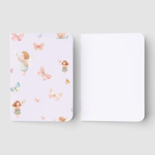 Pastel Fairy Pattern Cute Butterfly Nursery Design Foil Vow Books