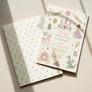 Pastel Fairytale Princess Girl Birthday Party Invitation
