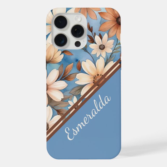 Pastel Fall Blooms Iphone Case (Back)
