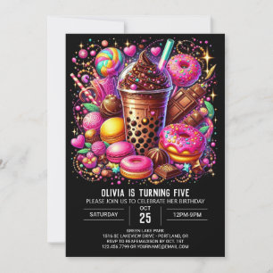 Pastel Fantasy Candyland Digital Birthday Invitation