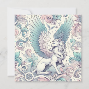 Pastel Fantasy Griffin  Invitation