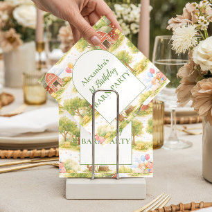 Pastel Farm Animals Barnyard 1st Birthday Napkins