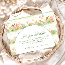Pastel Farm Animals Garden Diapper Raffle