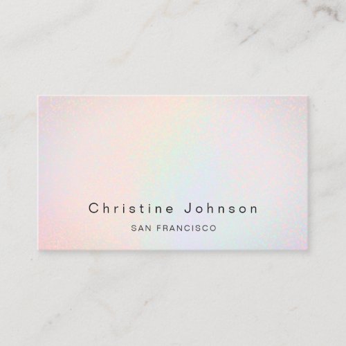 pastel faux rainbow glitter effect business card
