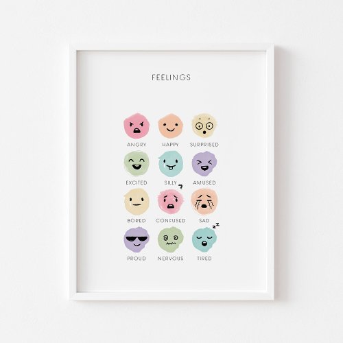 Pastel feelings chart print