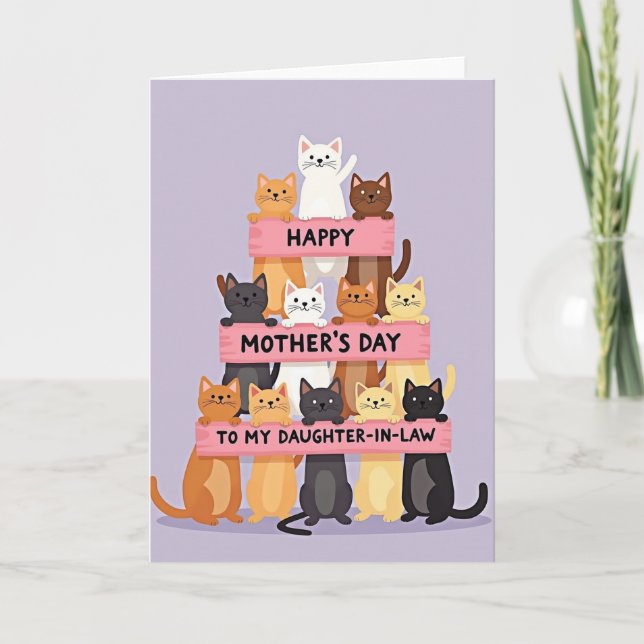 Pastel Feline Pyramid Mother Card (Front)