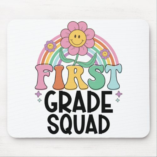 Pastel First Grade Squad Mouse Pad