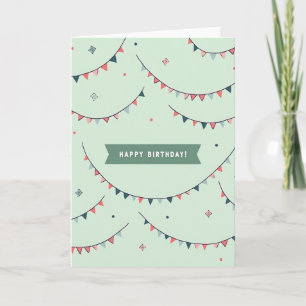 Pastel Flag Birthday Card