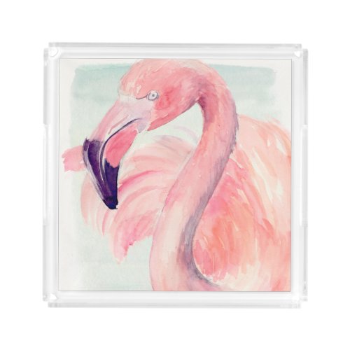 Pastel Flamingo Acrylic Tray