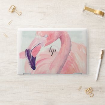 Pastel Flamingo Hp Laptop Skin by worldartgroup at Zazzle