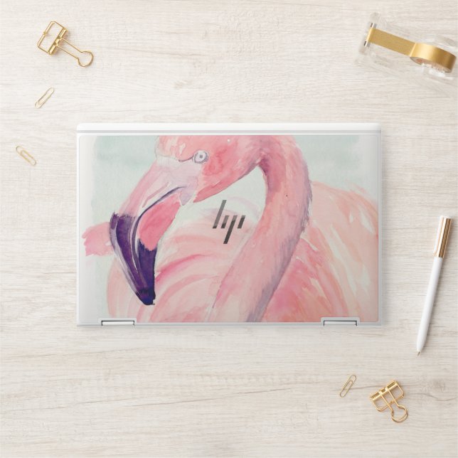Pastel Flamingo HP Laptop Skin (Desk)