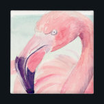 Pastel Flamingo Magnet<br><div class="desc">"Pastel Flamingo I" by Jennifer Paxton Parker. Features a close-up of a flamingo with muted pastel colors.</div>