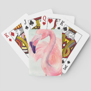 Pastel Flamingo Poker Cards