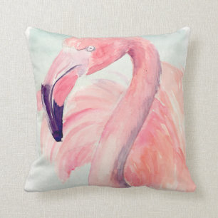 Pastel Flamingo Throw Pillow