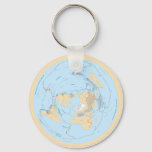 Pastel Flat Earth Tectonic Plate Ae Map Keychain at Zazzle